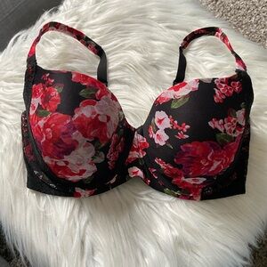 Secret Treasures Floral Black Bra